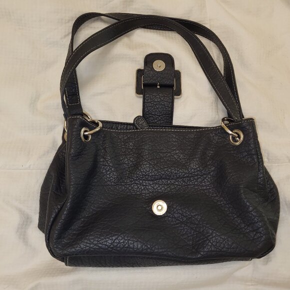 Rosetti Black Pebbled Vegan Leather Handbag Purse - Picture 9 of 11